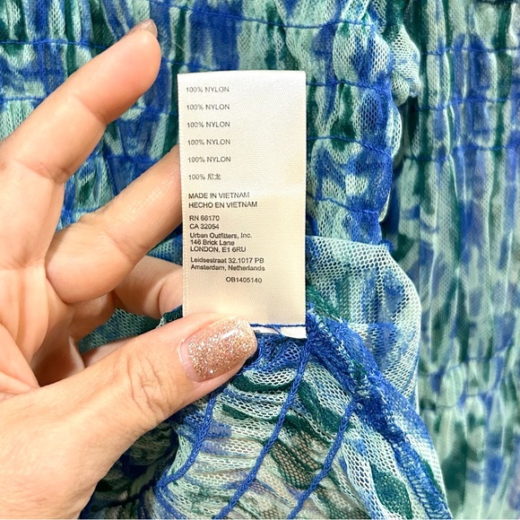 Free People Hello There Sheer Smocked Overlay Top Boho Fairy Festival Size S - Picture 6 of 7